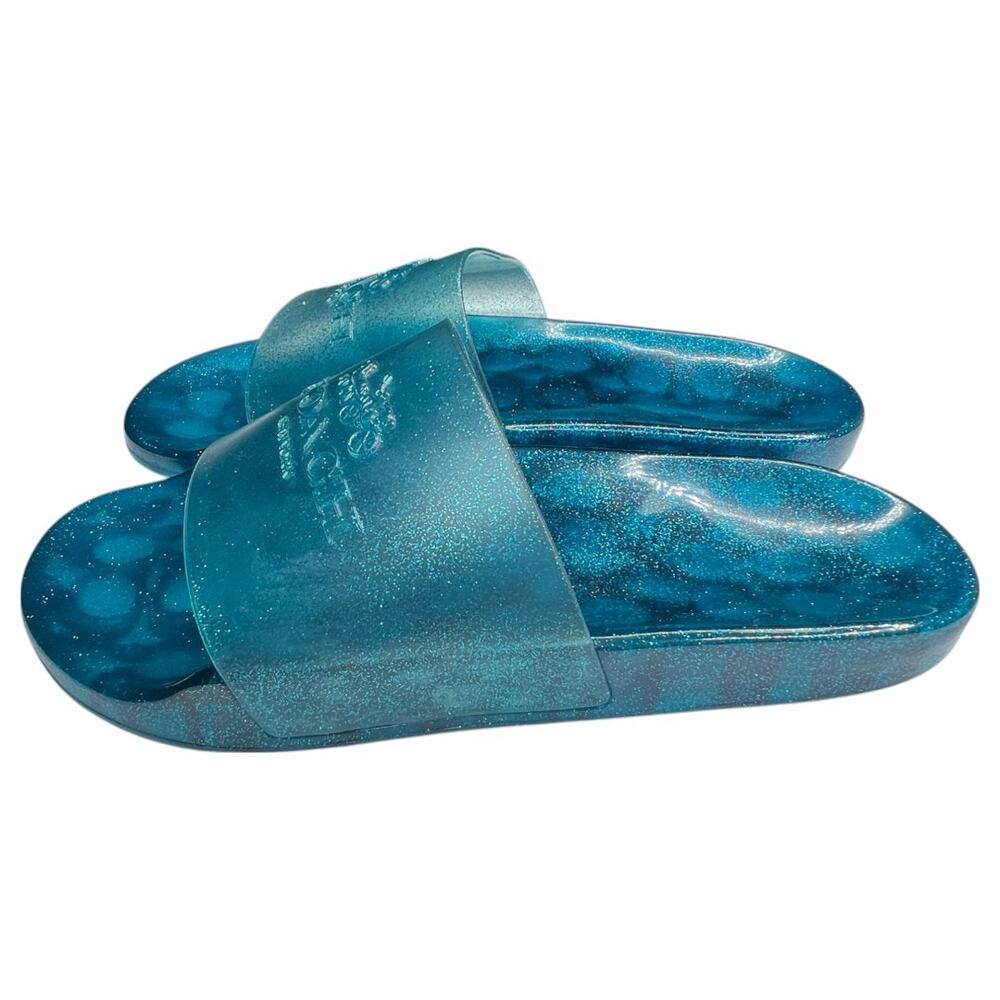 Coach Size 8 Women's Shoes Slide Sandal ULYSSA Teal SIG C Rubber NEW $98 - Picture 2 of 8